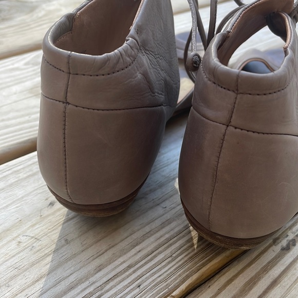 Argila Taupe Leather Lace Up Sandals Made In Spain Size 8/ EU 38.5 - Picture 5 of 13